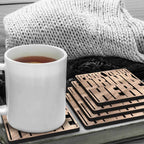 Stylish Wooden Coaster Set for Home & Office