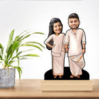 Personalized Couple Caricature in Ethnic Style