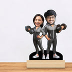 Fit Together: Personalized Gym Couple Caricature