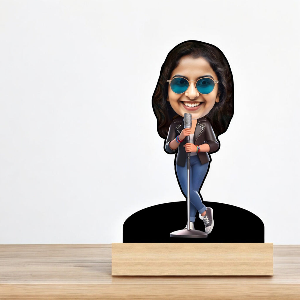 Personalized Caricature For Singer A Perfect Gift for Her