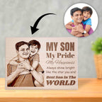 Customized Engraved Wooden Photo Frame Gift For Grand Son