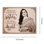 Personalized Engraved Wooden Photo Frame For Sister