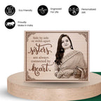Personalized Engraved Wooden Photo Frame For Sister