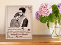 Custom Engraved Photo Frame Karwachauth Gift For Beautiful Wife