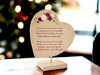 Personalized Wooden Double Side Couple Calendar Heart Photo Frame