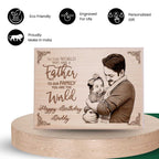 Personalized Happy Birthday Daddy Wooden Engraved Photo Frame (12x9 Inches)