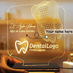 Personalized Name LED Lamp For Dentist Or For Doctor With Logo