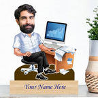 Personalized Caricature For Stock Trader with Custom Name