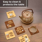 Premium Quality Coasters – Ideal for Tea, Coffee, and Cold Drinks Set of 6