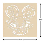Radha Krishna Stencil Size