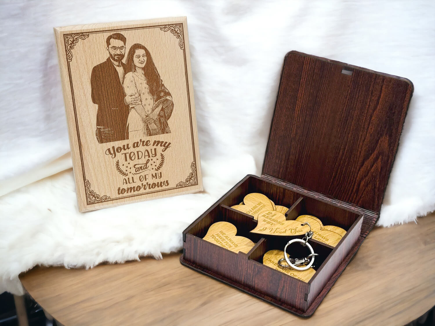 Photo Frame & 21 Reasons Why I Need You Gift Box Combo For Couple