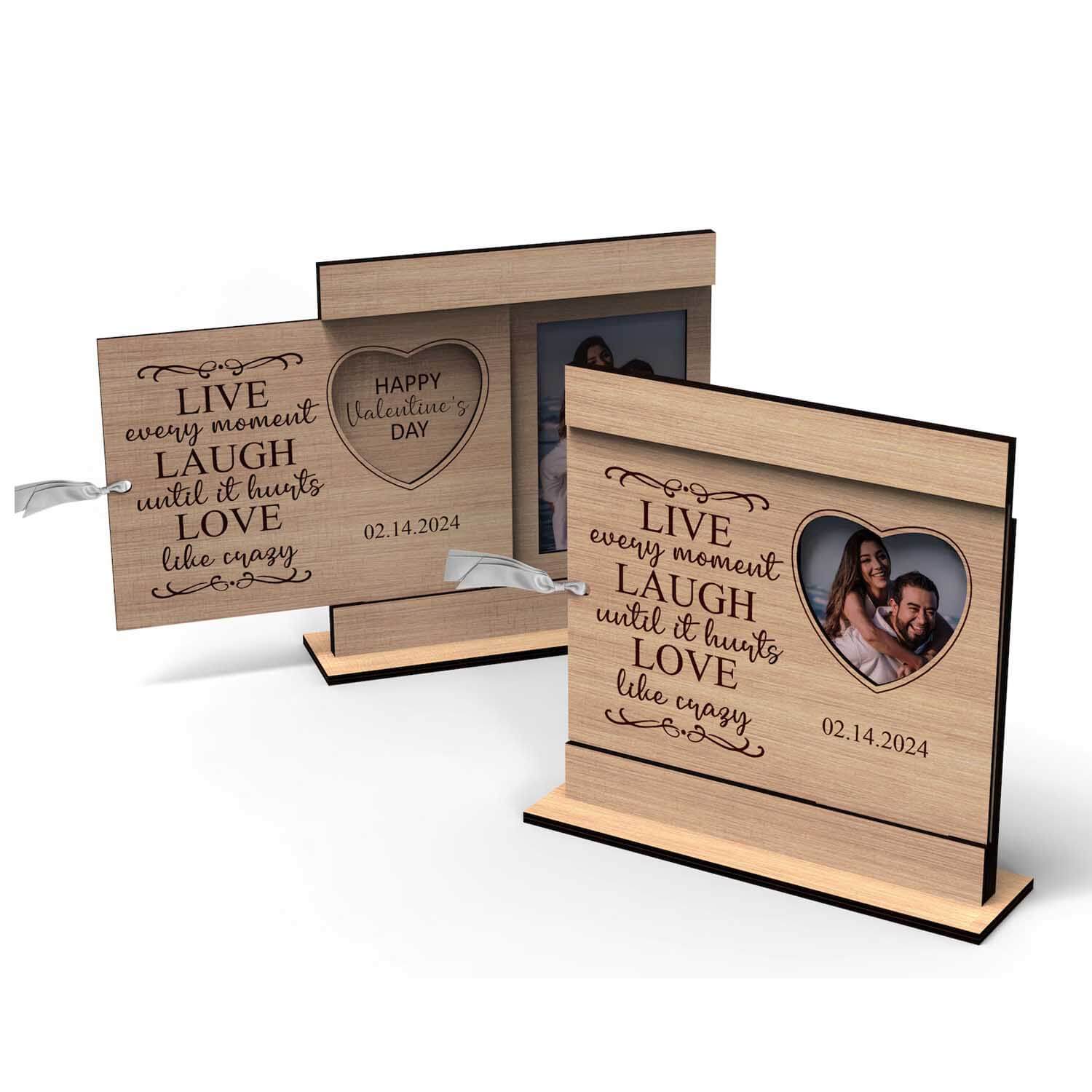 Personalized Slide Photo Frame for Couple