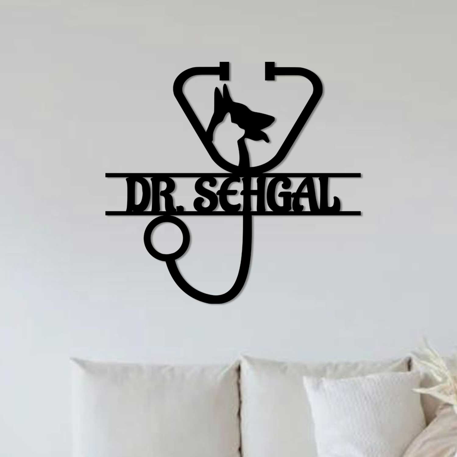 Custom Wall Sign for Vet Clinic – Personalized Name Emblem