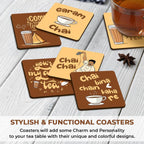 Premium Quality Coasters – Ideal for Tea, Coffee, and Cold Drinks Set of 6