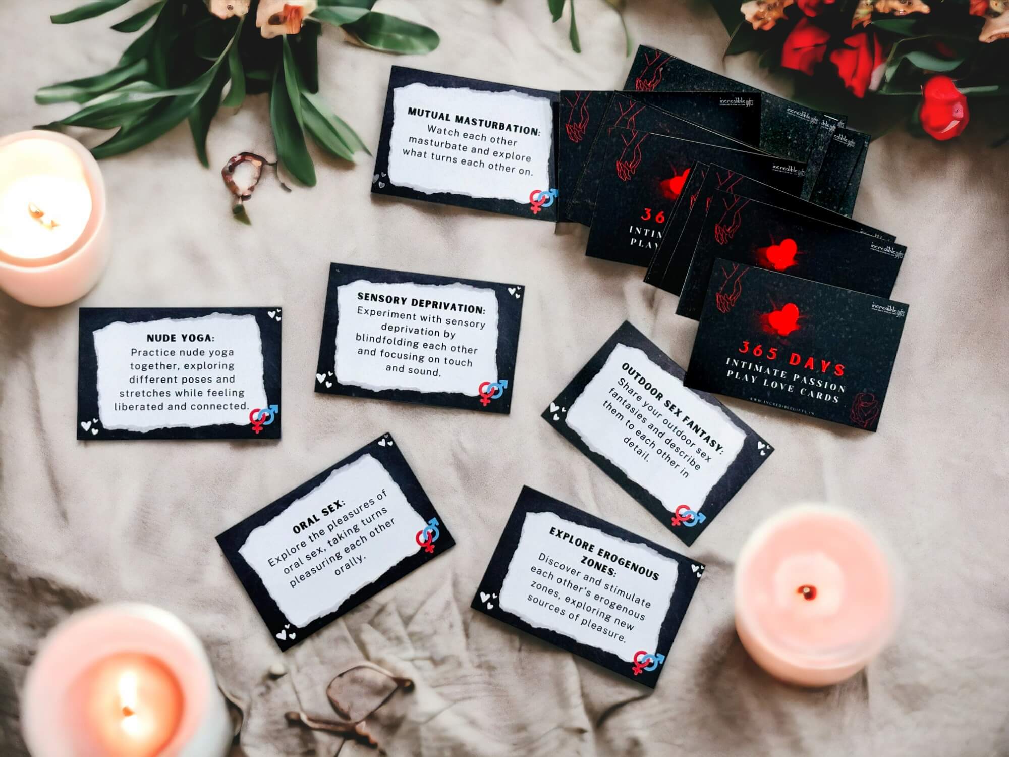 Intimacy Card Games Of Love And Adventure For Couple With Candle