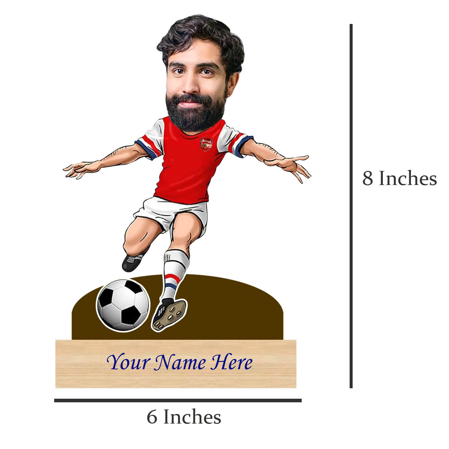 Personalized Caricature For Football Player with Custom Name