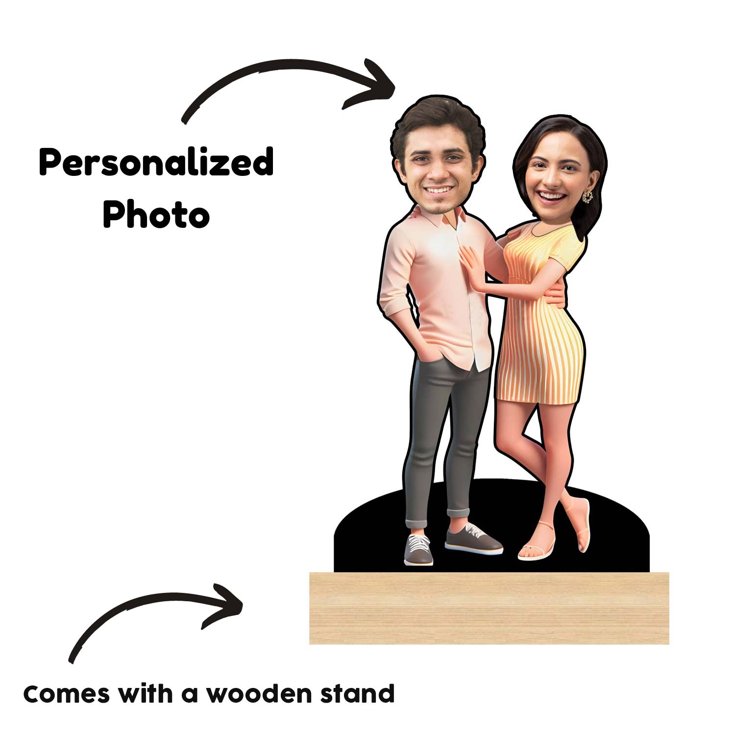 Personalized Couple Caricature For Valentine Day Gift