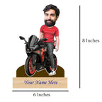 Personalized Caricature for Bike Lover with Custom Name