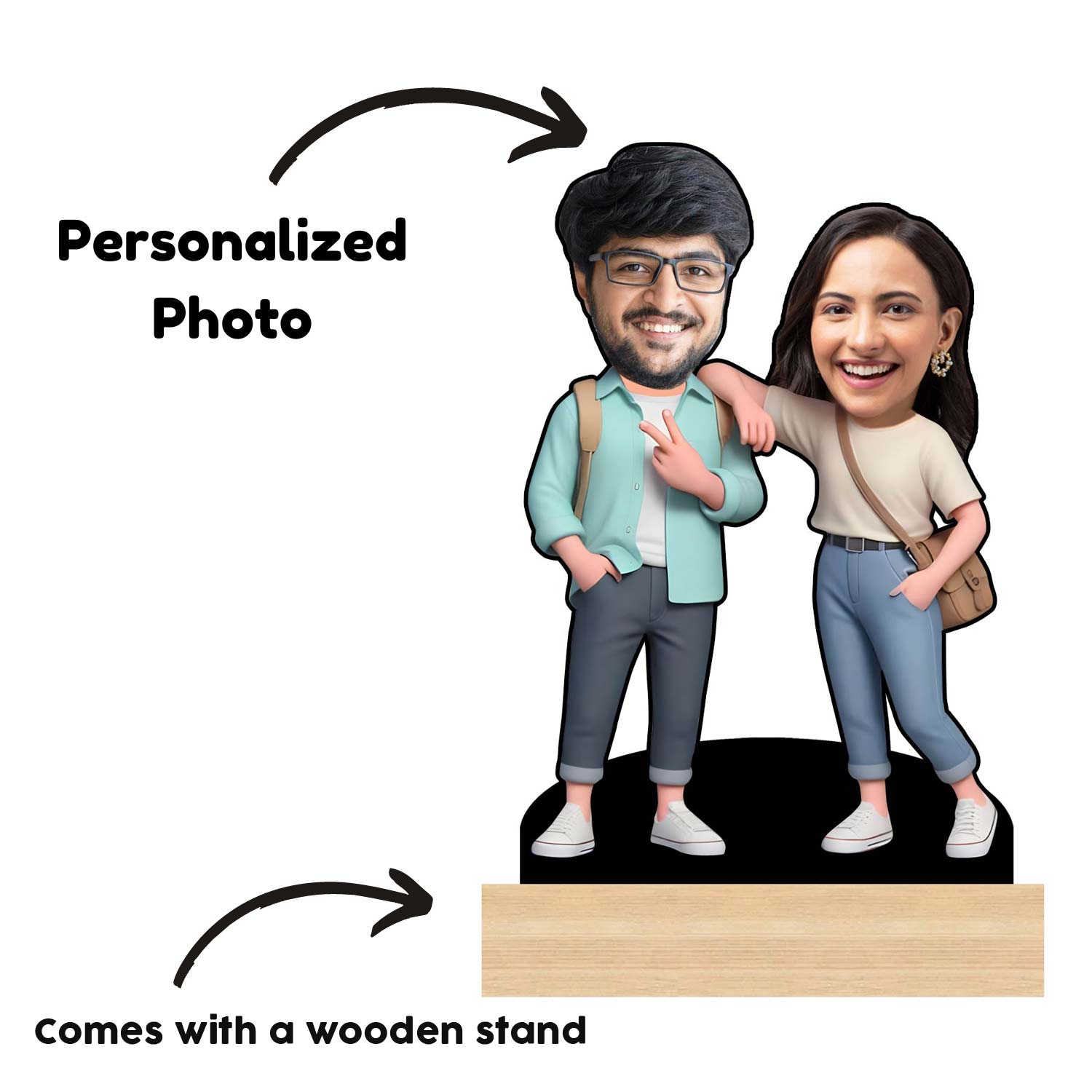 Personalized Caricature for Cousins, Siblings & Besties
