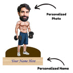 Personalized Caricature for Body Builder with Custom Name