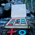 Classic Wooden Tic Tac Toe Game – Handcrafted Strategy Fun for All Ages