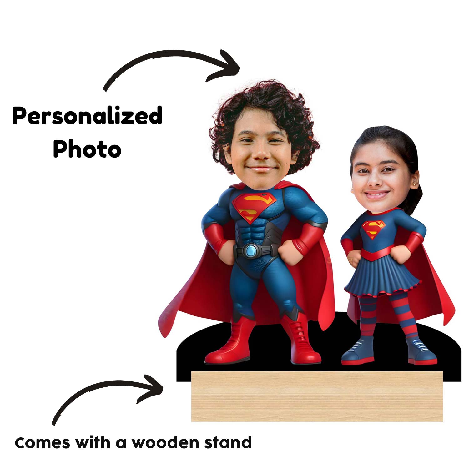 Personalized Superhero Caricature for Nephew & Niece