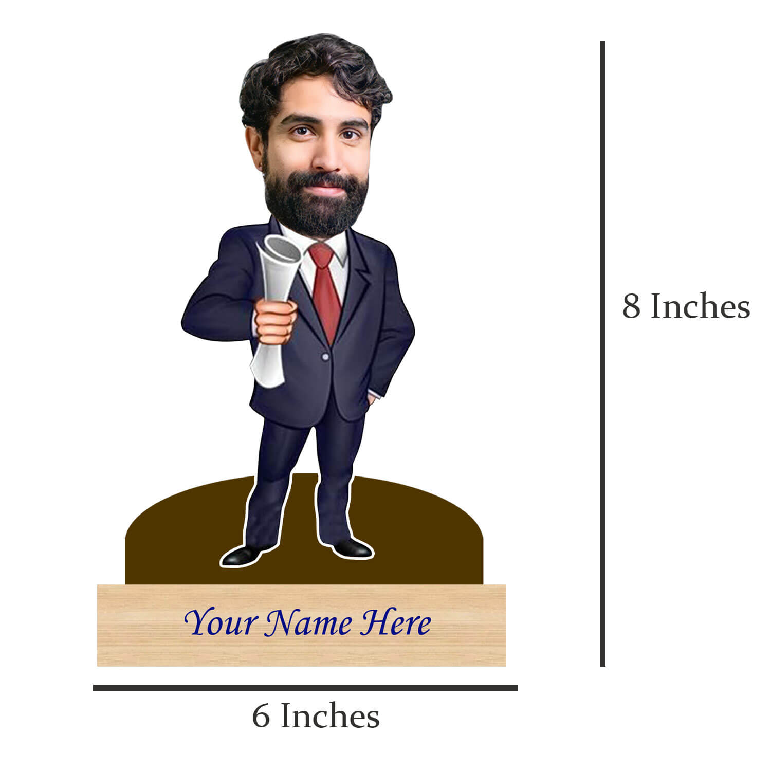 Personalized Caricature for Engineer with Custom Name