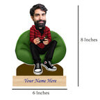 Personalized Caricature for Gamer with Custom Name