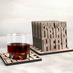 Stylish Wooden Coaster Set for Home & Office