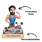 Personalized Caricature for GYM Lover with Custom Name
