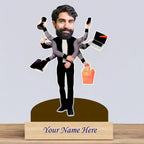 Personalized Caricature For Multitalented Man with Custom Name