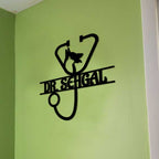 Custom Wall Sign for Vet Clinic – Personalized Name Emblem