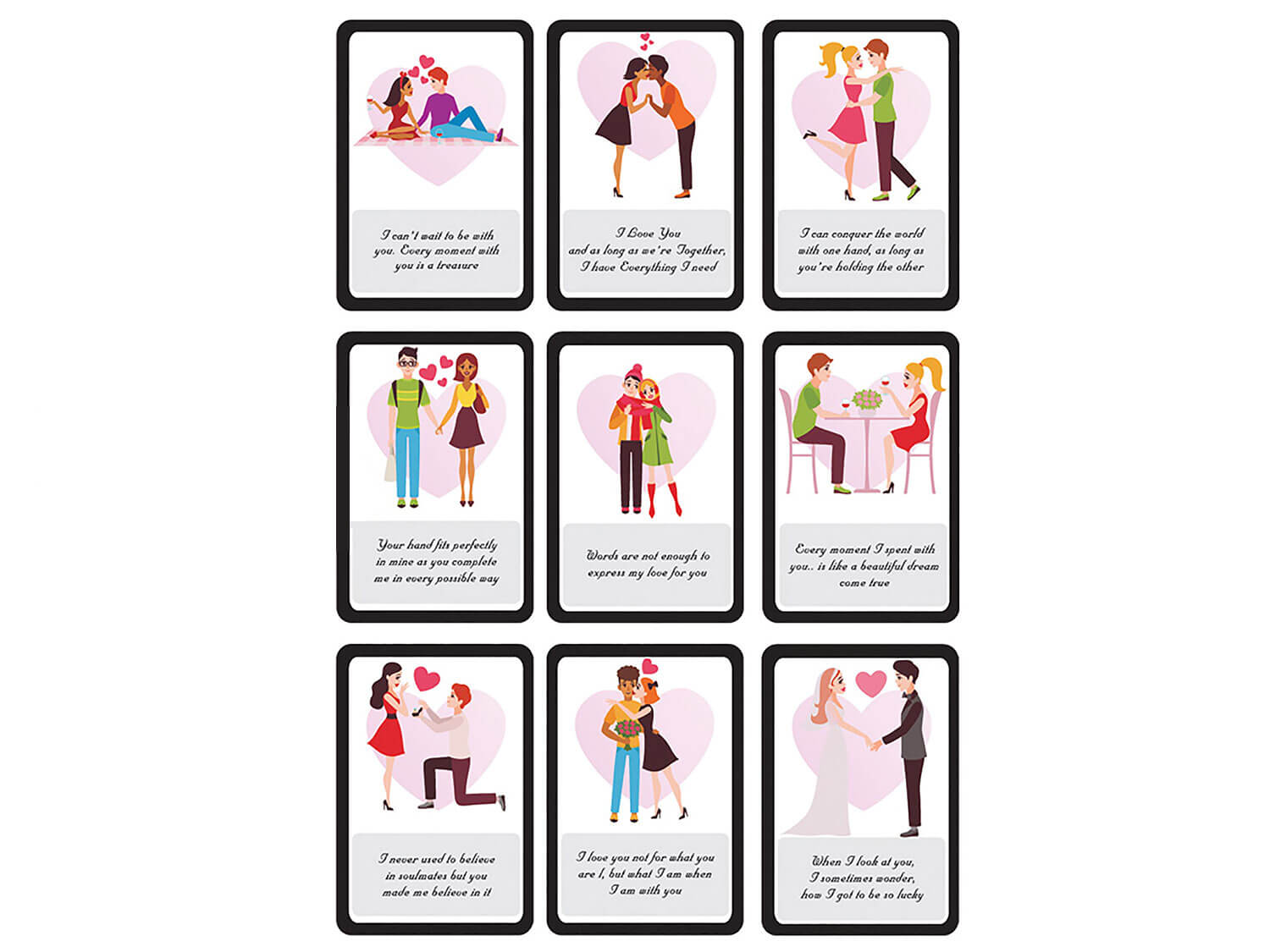 9 love quotes cards
