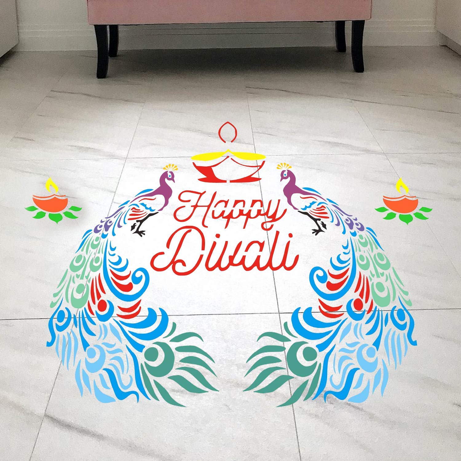 Peacock and Happy Diwali