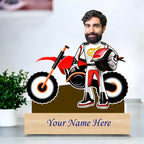 Personalized Caricature for Mountain Bike Lover with Custom Name