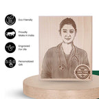 Wooden Photo Plaque - Customized Gifts For Doctors