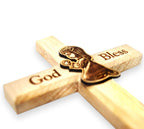 God Bless Engraved Faith Cross