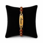 Incredible Personalized Metal Name Rakhi for Brother .