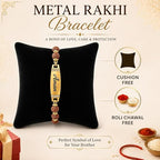 Incredible Personalized Metal Name Rakhi for Brother .