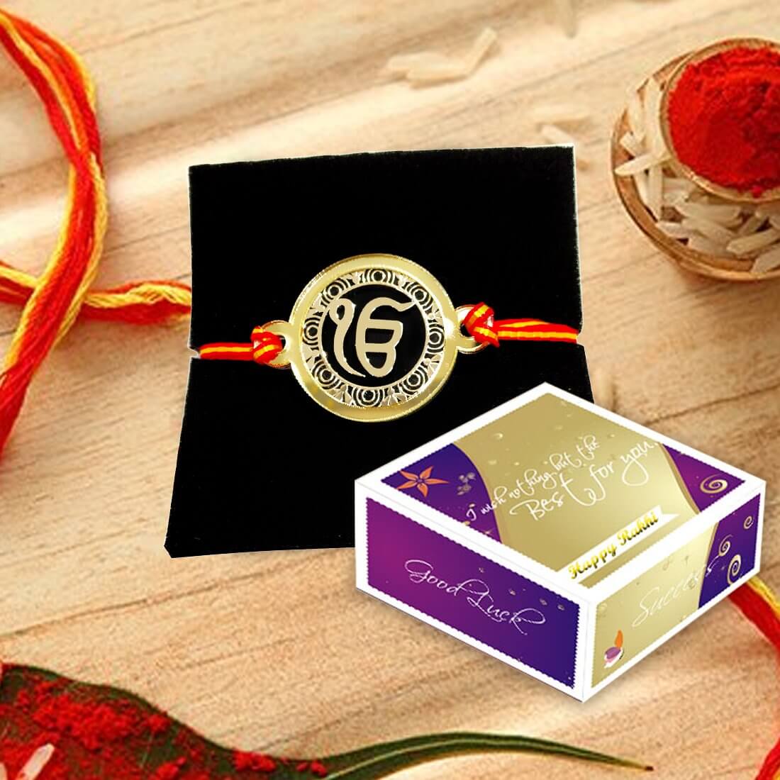Ek Onkar Gold Plated Rakhi