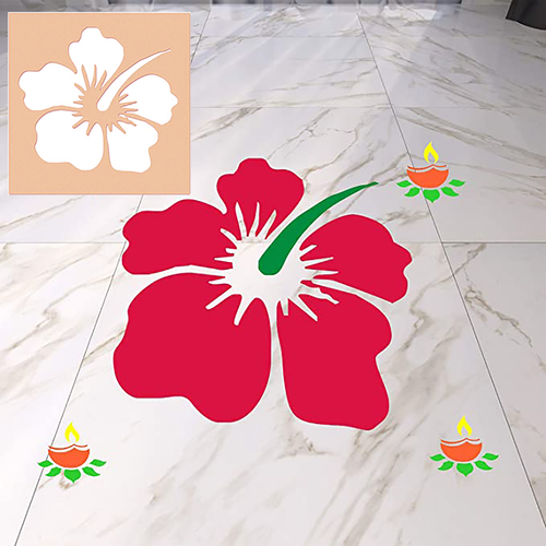 DIY Rangoli Stencils - Flower Design Rangoli for Diwali