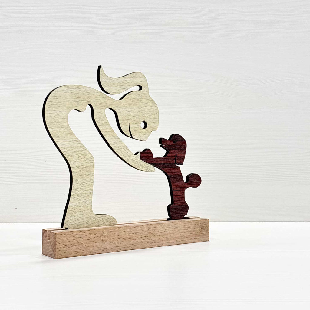 Premium Home Decor Wooden Statue For Pet Lover