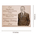 Personalized Engraved Wooden Photo Frame Gift for Dad Birthday