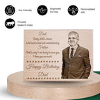 Personalized Engraved Wooden Photo Frame Gift for Dad Birthday
