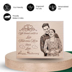 Customized Engraved Anniversary Gifts For Couples - Personalized Wooden Frame