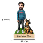 Personalized Pet Caricature for German Shepherd Pet Owner