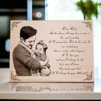 engraved wooden frame