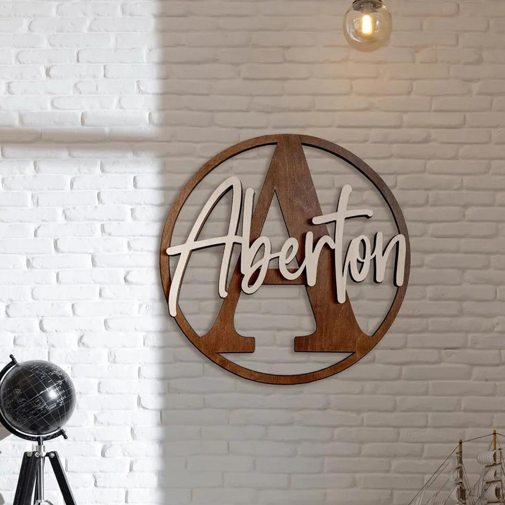Personalized Premium Wooden Name Wall Emblem