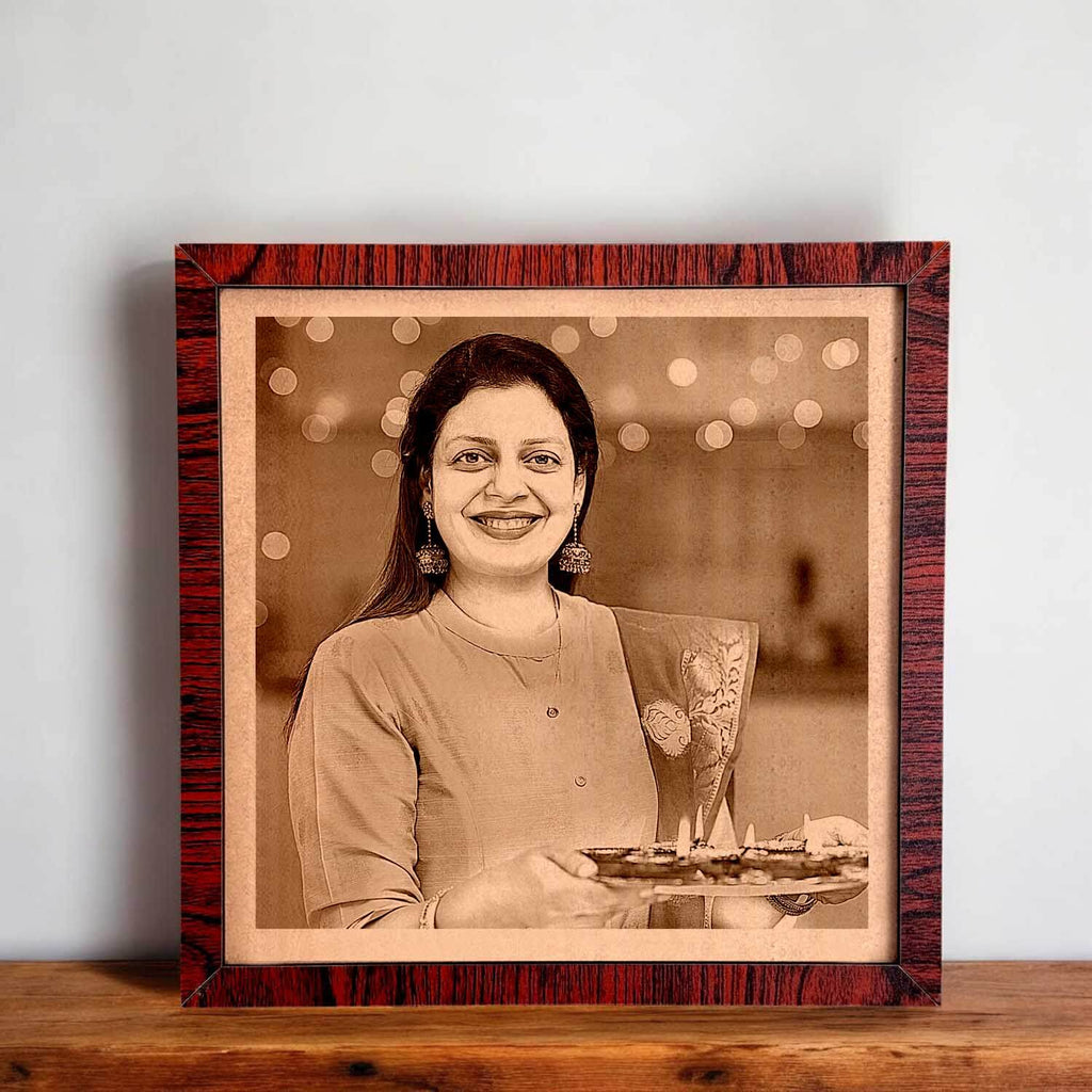 Personalized Engraved Photo Frame Painting For Mom