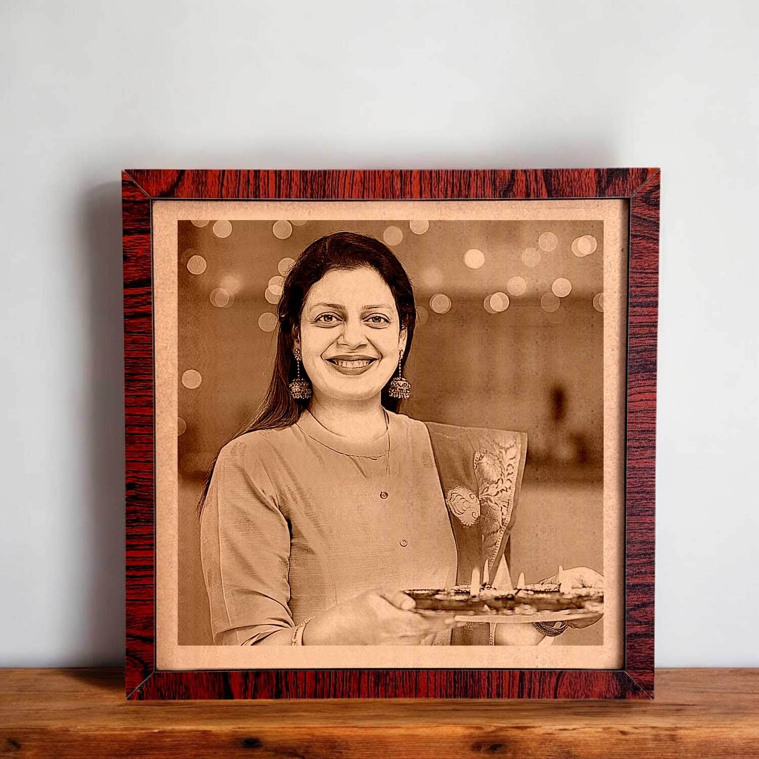 Custom Engraved Photo Frame Painting For Mother-in-Law